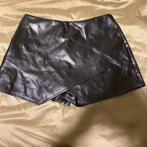 Pleather skort